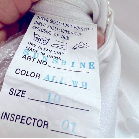 White Tulle Satin Bow Flower Girl Communion Dress - Picture 5 of 5